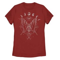 Детская футболка с рисунком Butterfly Moon Artsy, красный Unbranded