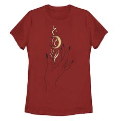 Художественная футболка Moon Hand для юниоров, красный Unbranded