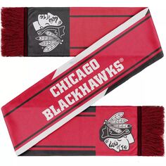 Шарф с надписью FOCO Chicago Blackhawks Color Wave Unbranded