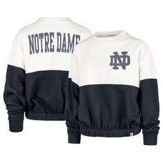 Женский белый пуловер Notre Dame Fighting Irish Take Two Bonita &apos;47, свитшот Unbranded