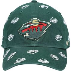 Женская регулируемая шляпа с логотипом зеленого цвета Minnesota Wild Confetti &apos;47 Unbranded
