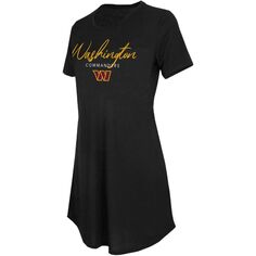 Женская спортивная черная ночная рубашка Washington Commanders Marathon Concepts Marathon Unbranded