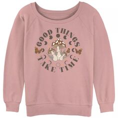 Пуловер из махровой ткани с напуском и рисунком для юниоров Good Things Mushrooms And Moons Unbranded