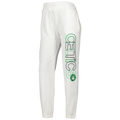 Женские спортивные белые брюки Boston Celtics Sunray от Concepts Unbranded