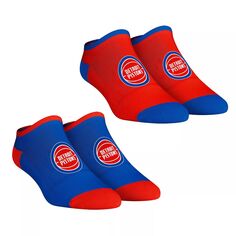 Женские носки Rock Em Socks Detroit Pistons Core Team, комплект из 2 коротких носков до щиколотки Unbranded