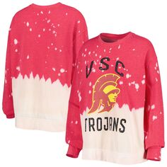 Женский пуловер с выцветшим рисунком Gameday Couture Cardinal USC Trojans Twice As Nice Unbranded