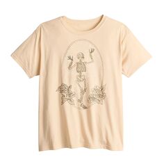 Детская футболка с цветочным принтом «скелетон» и «дождь звезд» Unbranded