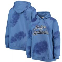 Женский темно-синий пуловер с капюшоном St. Louis Cardinals большого размера Cloud Unbranded