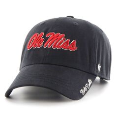 Женская темно-синяя регулируемая шляпа с логотипом Ole Miss Rebels Miata Clean Up Unbranded