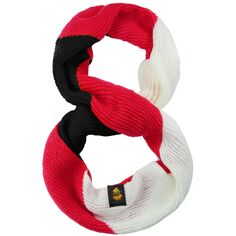 Женский вязаный шарф бесконечности с цветными блоками Chicago Blackhawks Unbranded