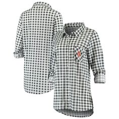 Женская ночная рубашка на пуговицах с длинными рукавами Concepts Sport Charcoal San Francisco Giants Wanderer Unbranded
