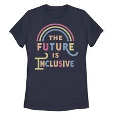 Эксклюзивная футболка Junior&apos;s The Future Is Inclusive с разноцветной радужной надписью Unbranded