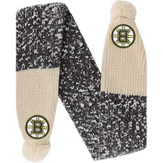 Шарф-конфетти FOCO Boston Bruins с помпоном Unbranded