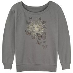 Пуловер из махровой ткани с напуском для юниоров Meditation Sun And Butterfies Unbranded