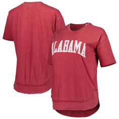 Женская футболка-пончо Pressbox Crimson Alabama Crimson Tide Arch Unbranded