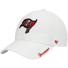 Женская белая регулируемая кепка с логотипом Tampa Bay Buccaneers &apos;47 Miata Clean Up Unbranded