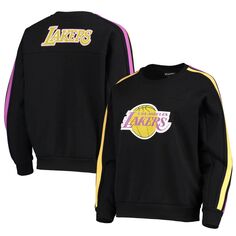 Женский черный пуловер с перфорированным логотипом The Wild Collective Los Angeles Lakers Unbranded