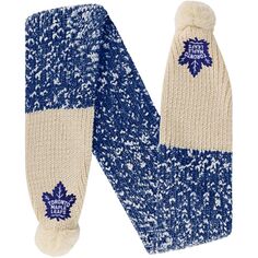 Шарф-конфетти FOCO Toronto Maple Leafs с помпоном Unbranded