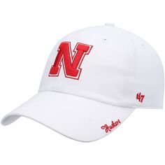 Женская белая регулируемая шляпа с логотипом Nebraska Huskers Miata &apos;47 Unbranded