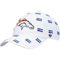 Женская регулируемая шляпа белого цвета Denver Broncos Confetti Clean Up &apos;47 Unbranded