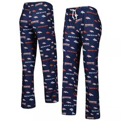 Женские спортивные темно-синие брюки Denver Broncos прорывного трикотажа Concepts Unbranded