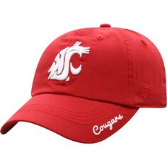 Женская регулируемая шляпа Top of the World Cardinal Washington State Cougars Staple Unbranded