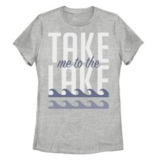 Футболка с рисунком Take Me To The Lake Waves для юниоров Unbranded