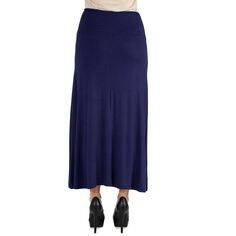 Женская юбка миди с эластичным поясом 24seven Comfort Apparel 24Seven Comfort, черный