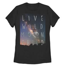 Детская футболка с рисунком Live Wild Moon для юниоров Unbranded