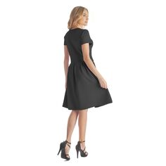 Женское плиссированное платье миди с карманами 24Seven Comfort Apparel 24Seven Comfort, черный