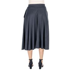 Женская однотонная плиссированная юбка миди 24Seven Comfort Apparel 24Seven Comfort, серый