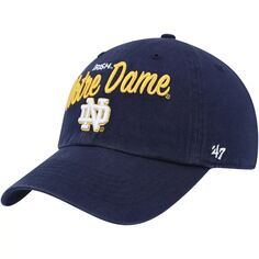 Женская темно-синяя регулируемая шляпа Notre Dame Fighting Irish Phoebe Clean Up &apos;47 Unbranded