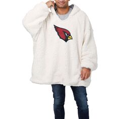 Женская двусторонняя худи FOCO Cardinal/Белая Arizona Cardinals с повторяющимся принтом Unbranded