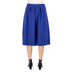 Женская однотонная плиссированная юбка миди 24Seven Comfort Apparel 24Seven Comfort, темно-синий