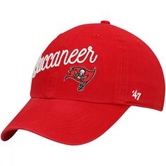 Женская регулируемая кепка Red Tampa Bay Buccaneers Millie Clean Up &apos;47 47 Brand