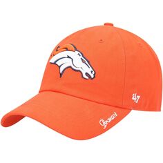 Женская регулируемая шляпа &apos;47 Orange Denver Broncos Miata Clean Up 47 Brand