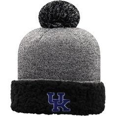 Женская плотная вязаная шапка с манжетами и помпоном Top of the World Black Kentucky Wildcats Unbranded