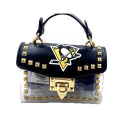 Прозрачная сумка через плечо Cuce Pittsburgh Penguins с заклепками Unbranded