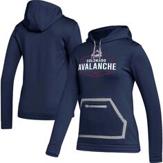 Женская толстовка с капюшоном adidas Navy Colorado Avalanche Team Issue adidas