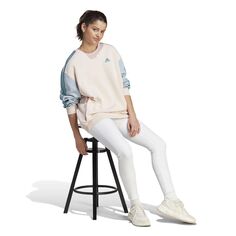 Женский свободный флисовый свитшот с 3 полосками adidas Essentials adidas