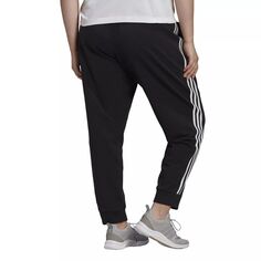 Спортивные брюки свободного кроя с 3 полосками adidas Essential больших размеров adidas, черный