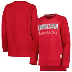 Женский пуловер с реглановым принтом Pressbox Crimson Indiana Hoosiers, толстовка Unbranded