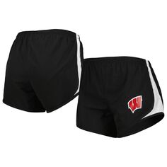 Женские черные спортивные шорты Wisconsin Badgers Unbranded