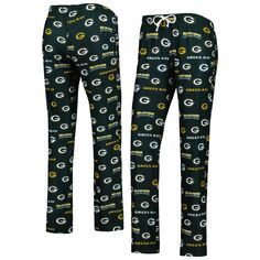 Женские спортивные зеленые брюки Concepts Green Bay Packers из трикотажа Unbranded
