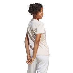 Женская футболка с логотипом adidas Loungewear Essentials adidas, белый/черный