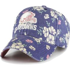 Женская темно-синяя регулируемая шляпа Cleveland Browns Primrose Clean Up &apos;47 Unbranded