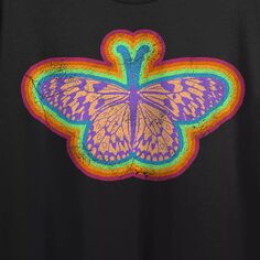 Детская разноцветная футболка с рисунком бабочки Unbranded