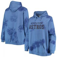 Женский темно-синий пуловер с капюшоном Houston Astros большого размера Cloud Unbranded