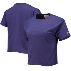 Женская студенческая одежда фиолетового цвета Clemson Tigers Chain Stitch Clothesline укороченный топ Unbranded