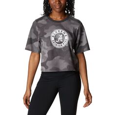 Женская футболка свободного кроя с камуфляжным принтом Columbia Grey/Black Alabama Crimson Tide Park Unbranded